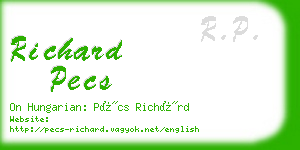 richard pecs business card